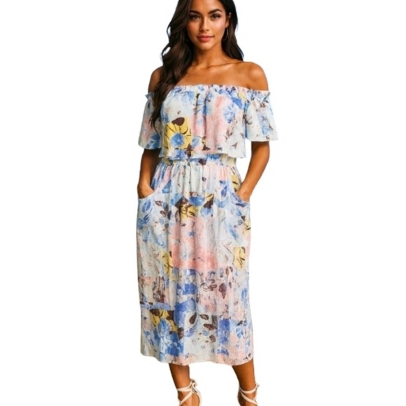 Dresses & Skirts - Floral Off-Shoulder Dress